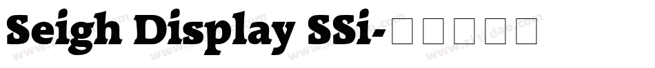 Seigh Display SSi字体转换